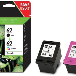 CARTUCHO HP 62 J3M80AE PACK TWING NEGRO Y COLOR
