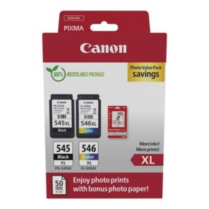 CARTUCHO CANON PG-545XL-CL-546XL + 50 PAPEL 10X15