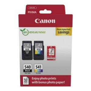 CARTUCHO CANON PG-540+CL-541 + 50 PAPEL 10X15